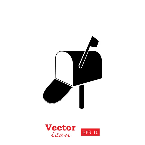 Clásico icono de buzón de metal — Vector de stock