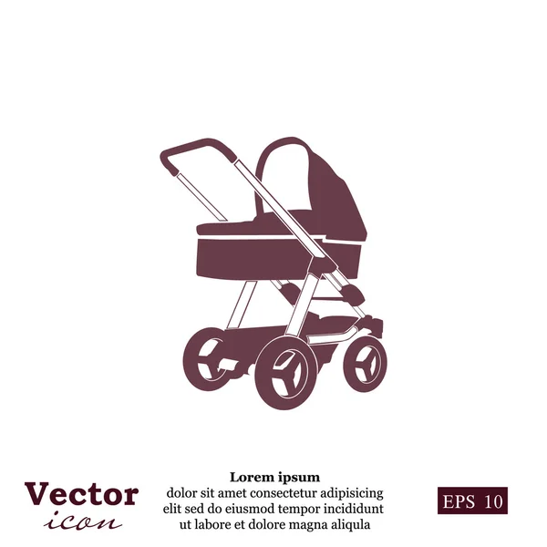 Baby pram icon — Stock Vector