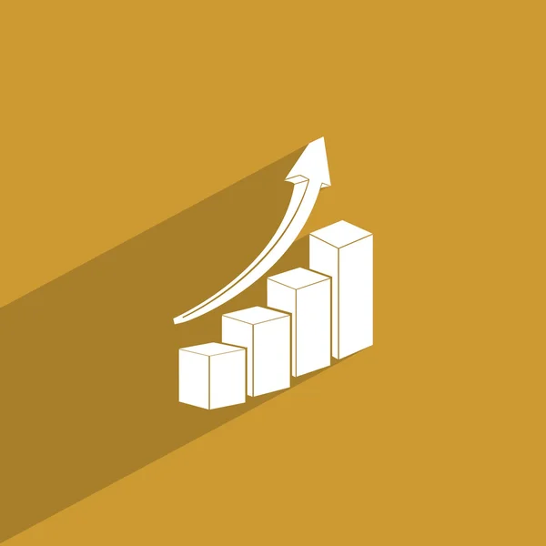 Mengembangkan ikon diagram bisnis - Stok Vektor