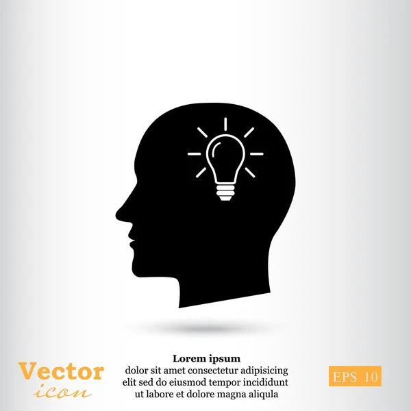 Thinking, idea icon — Stock Vector