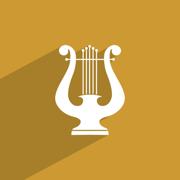 lyre music instrument icon