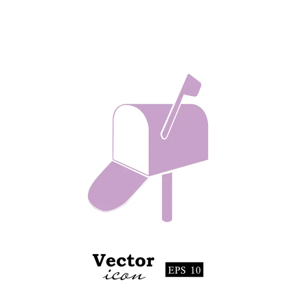 Clásico icono de buzón de metal — Vector de stock