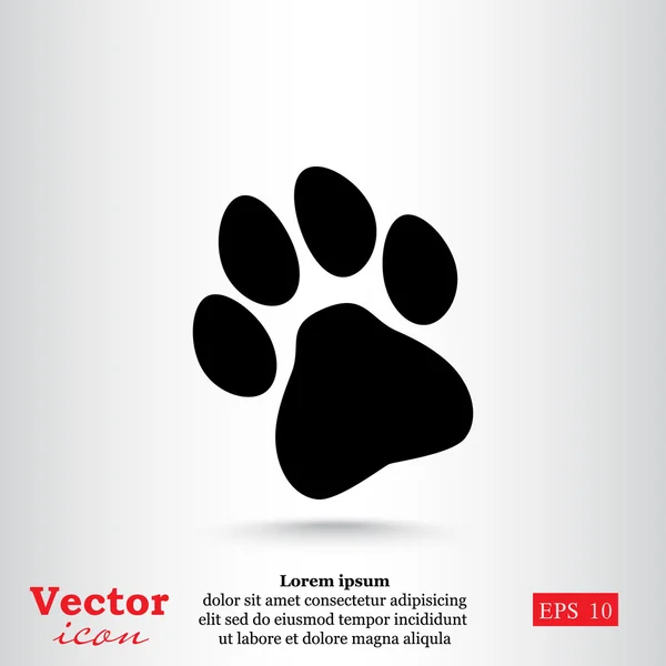 Ícone de pata animal — Vetor de Stock