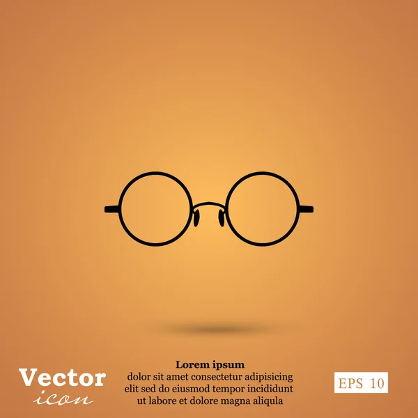 Icône de lunettes rétro — Image vectorielle