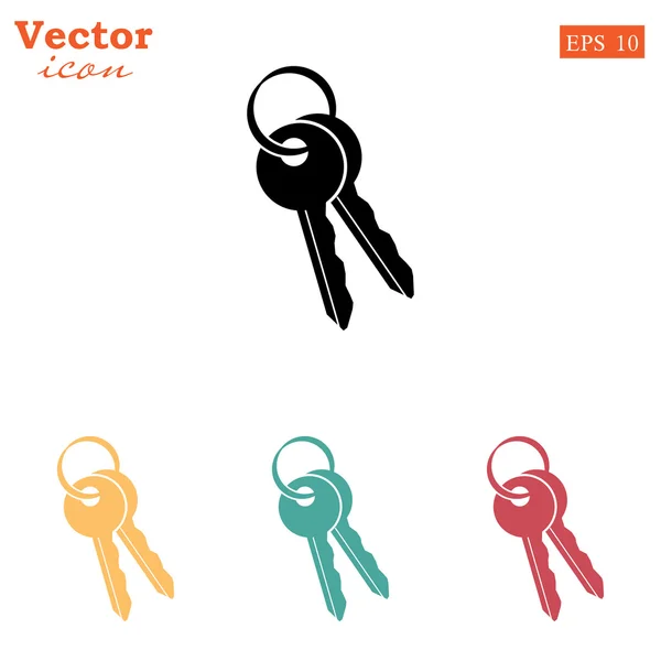 Dům klíče ikony nastavit — Stockový vektor