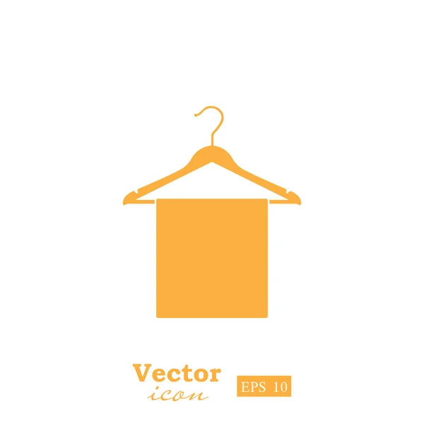 Percha con icono de toalla — Vector de stock