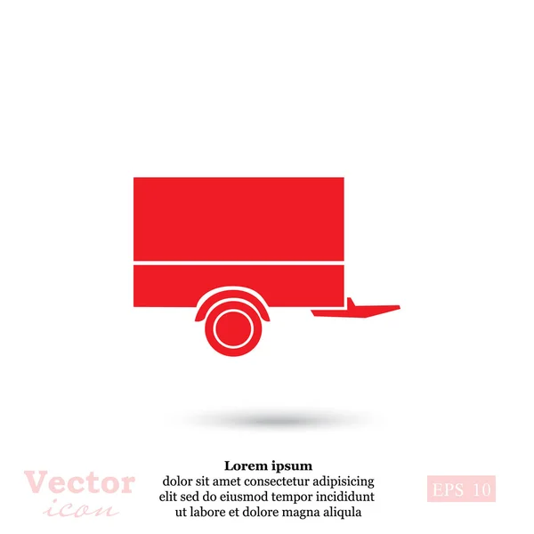 Icono del remolque — Vector de stock