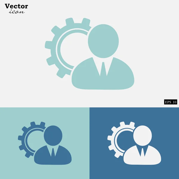 Iconos de gerente de negocios — Vector de stock