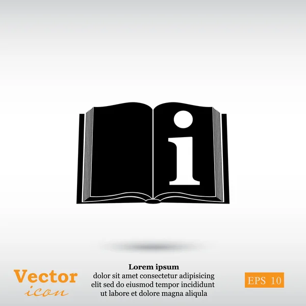 Catalogue, icône de livre d'information — Image vectorielle