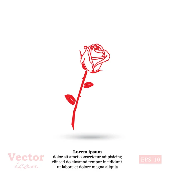 Rose flower icon — Stock Vector