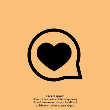 Konuşma balonu simgesinin kalbinde