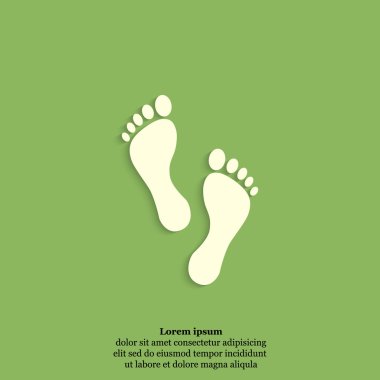 insan fooprints simgesi