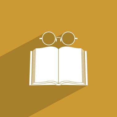 kitap ve gözlük simgesi