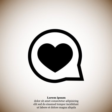 Konuşma balonu simgesinin kalbinde