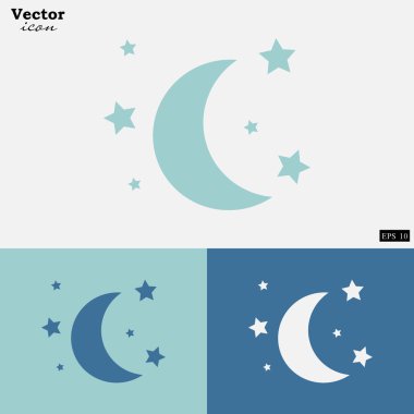 ay ve yıldız Icons set
