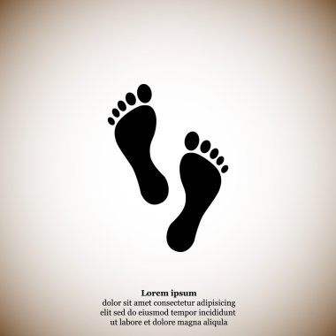 insan fooprints simgesi
