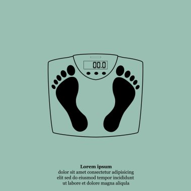 Elektronik Terazi ve ayak izleri simgesi