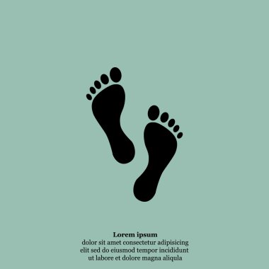 insan fooprints simgesi