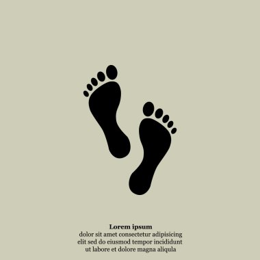insan fooprints simgesi