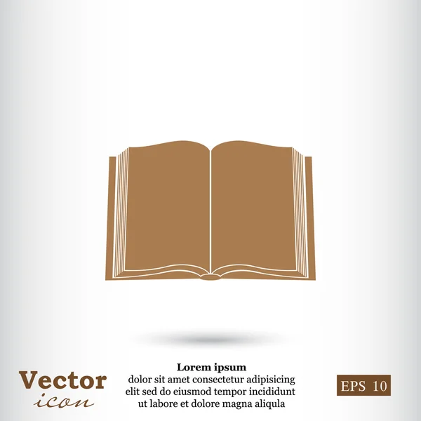 Ícone de livro aberto — Vetor de Stock