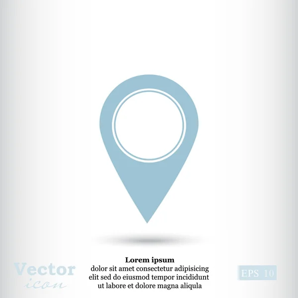 Mapa Pin Pointer ícone — Vetor de Stock