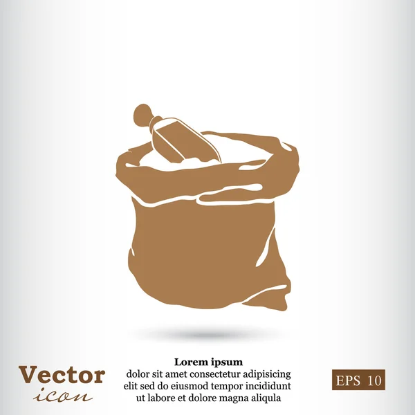 Saco de cereales icono — Vector de stock