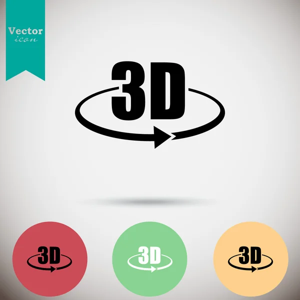 Icônes de signe de flèche 3d — Image vectorielle