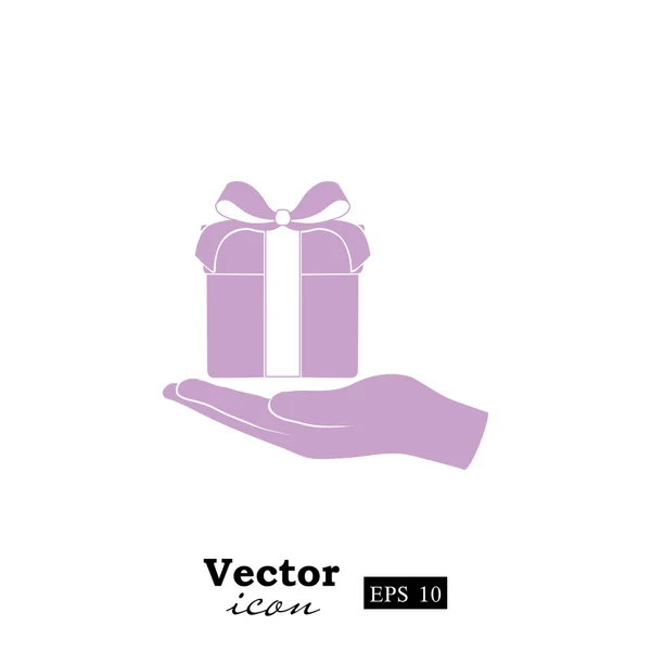 Tenía con icono de caja de regalo — Vector de stock