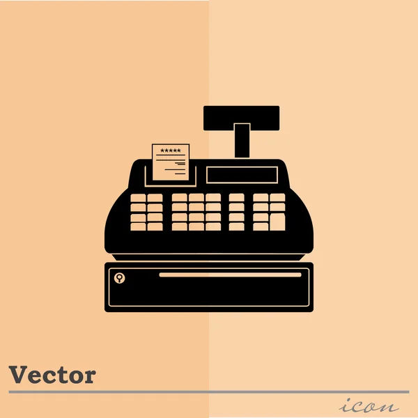 Old cash register icon — Stock Vector