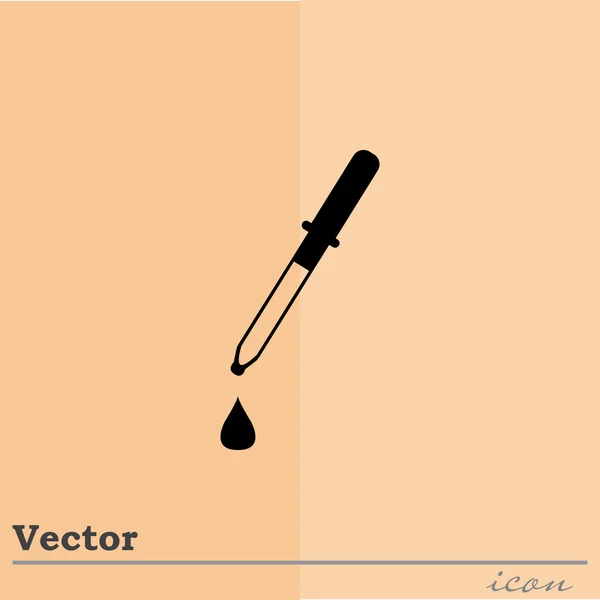 Ícone conta-gotas médica — Vetor de Stock