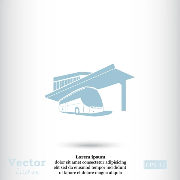 Ikone des Busbahnhofs — Stockvektor
