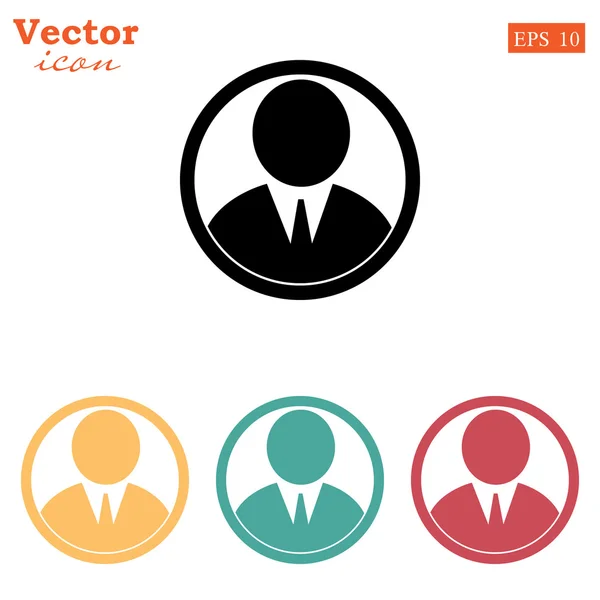 Businessman user avatar icon — Stock Vector