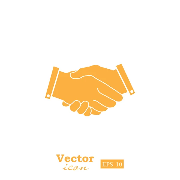 Negocio icono de apretón de manos — Vector de stock
