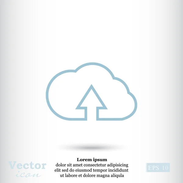 Zum Cloud-Symbol hochladen — Stockvektor