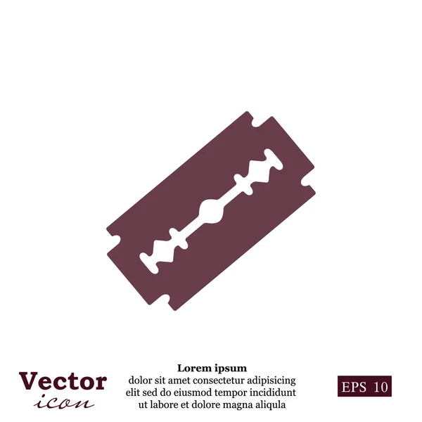 Icône de lame de rasoir métallique — Image vectorielle