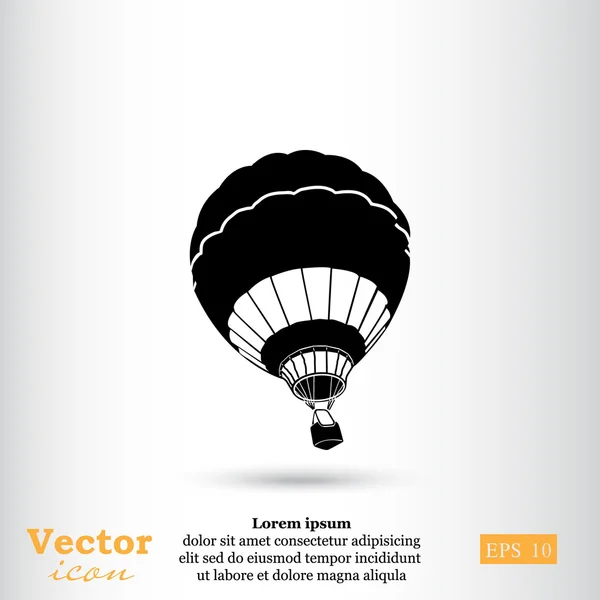 Ballon pictogram warme lucht — Stockvector