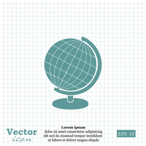 Globo geográfico Icono — Vector de stock