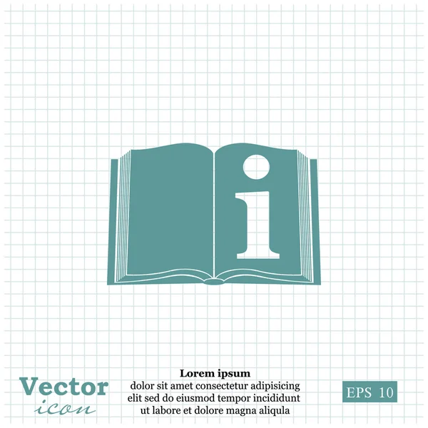Catalogue, icône de livre d'information — Image vectorielle