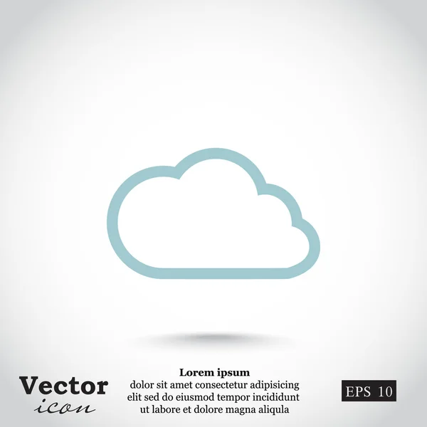 Icône météo nuage — Image vectorielle