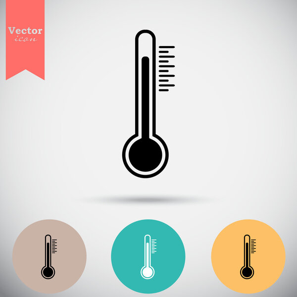 temperature, thermometer icon