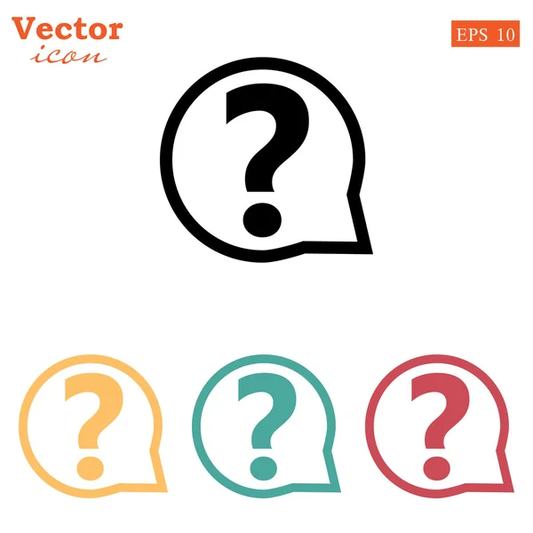 Signo de interrogación en el icono de burbuja — Vector de stock