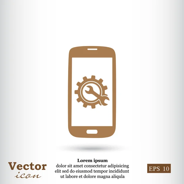 Icono de servicio Smartphone — Vector de stock