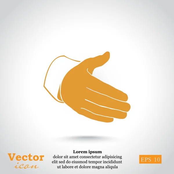 Üzleti kézfogás ikon — Stock Vector