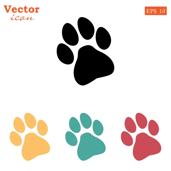 Animal paw icons — Stock Vector