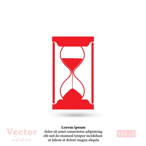 Vidrio de arena, icono de reloj de arena — Vector de stock