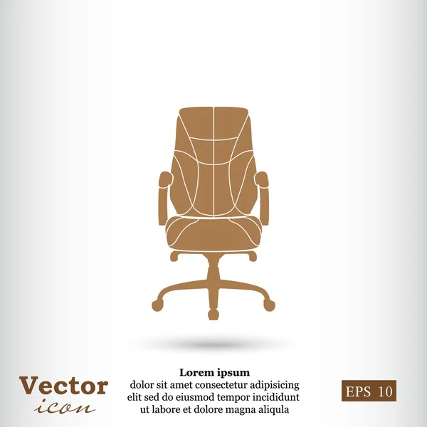 Fauteuil de bureau icône — Image vectorielle