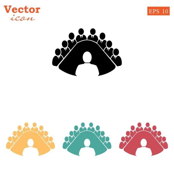 Conjunto de iconos de reunión de negocios — Vector de stock