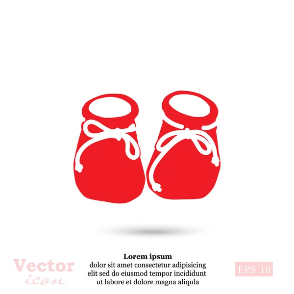 Bébé chaussons icône — Image vectorielle