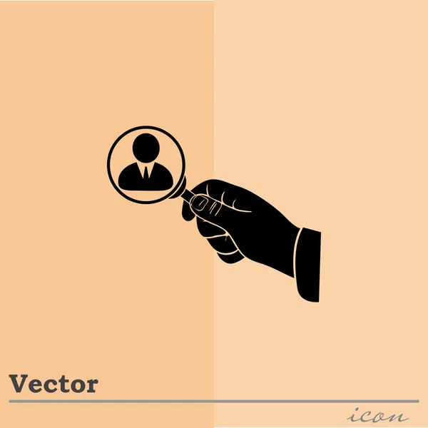 Icono de búsqueda de empleados — Vector de stock