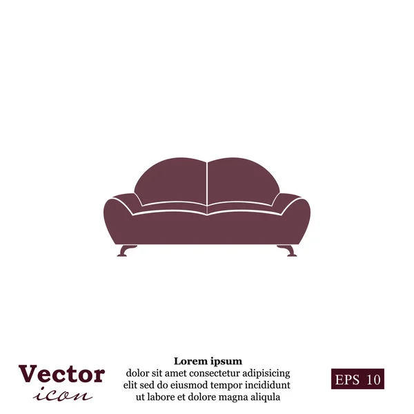 Couch furniture icon — Stock Vector